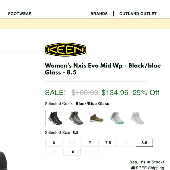 KEEN womens Nxis Evo Mid Height Waterproof Boots size 9 - Picture 12 of 12